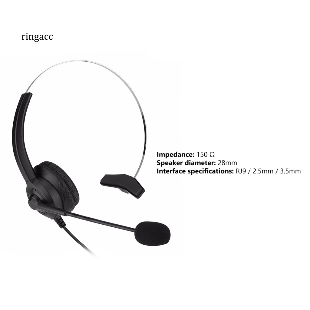 Tai Nghe Chống Ồn RGA H300 Giắc Cắm 3.5mm 2.5mm RJ9 Dành Cho Điện Thoại