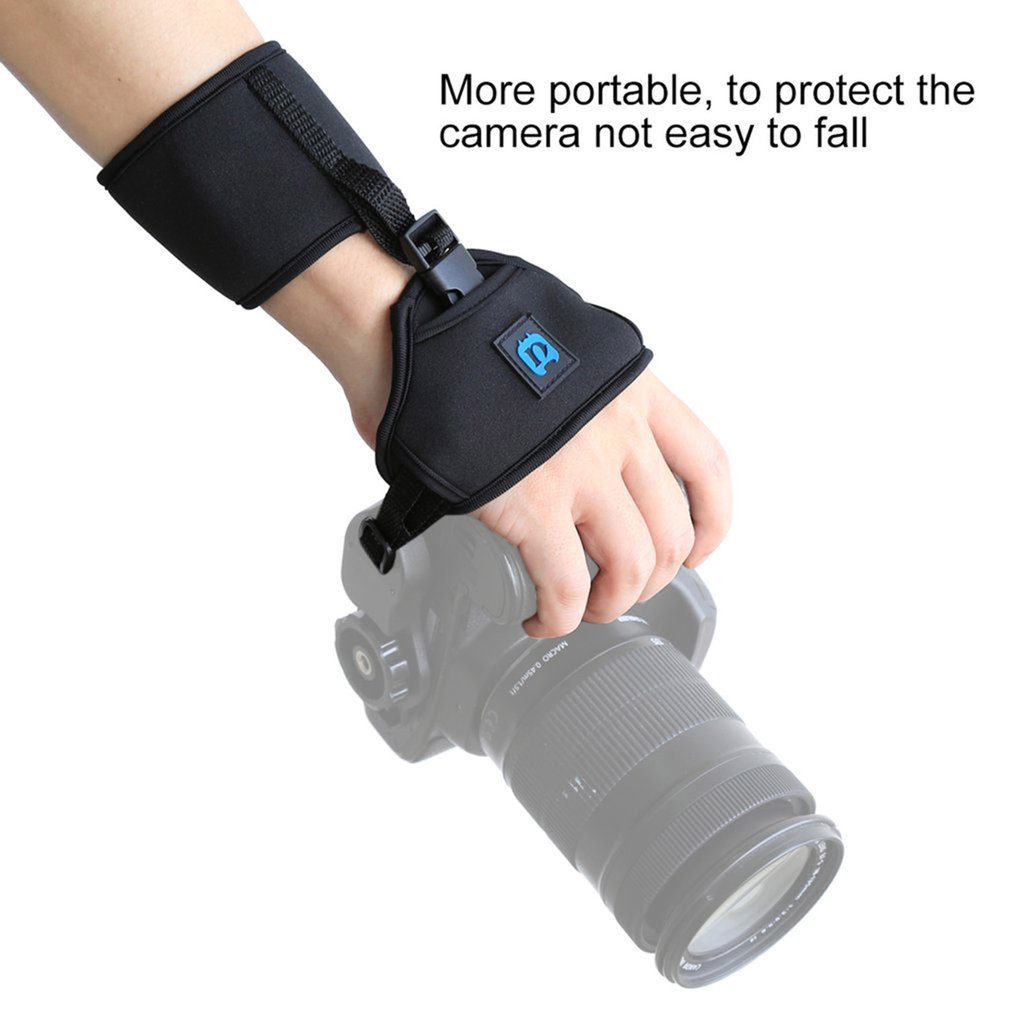 Puluz Soft Neoprene Hand Grip Wrist Strap With 1/4 Inch Screw Plastic Plate Professional Camera Accessory For Slr/Dslr Cameras [Q/13]