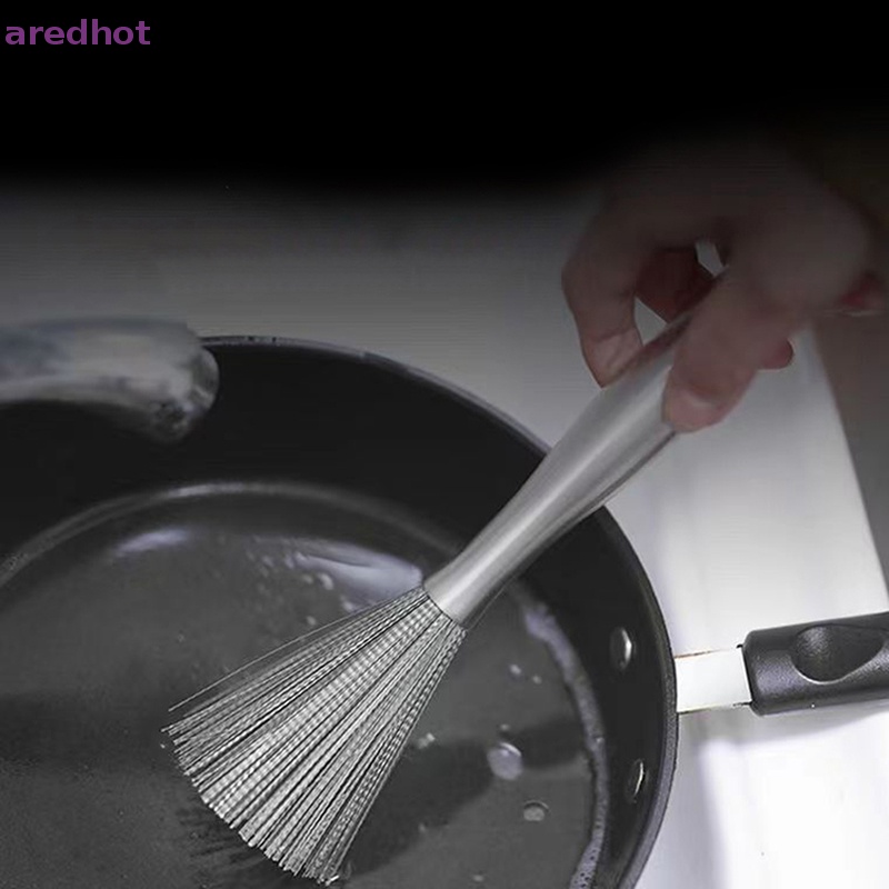 Bàn Chải Chà Nồi Bằng Thép Không Gỉ Với Tay Cầm Dài Tiện Dụng Mới