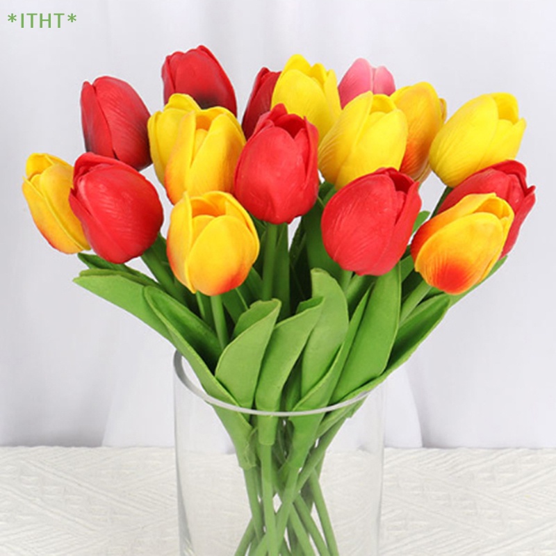 Set 5 / 10 Hoa Tulip Nhân Tạo Bằng PU Màu Sắc Ngẫu Nhiên Dùng Để Trang Trí Tiệc Cưới Mới