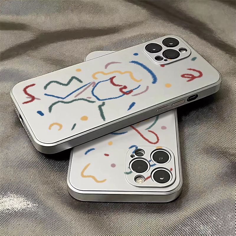 Ốp Điện Thoại Silicon TPU Mềm Mạ Điện Chống Sốc In Họa Tiết Dễ Thương Cho IPhone 14 13 12 11 Pro XS Max XR X 8 + 7 6S Plus