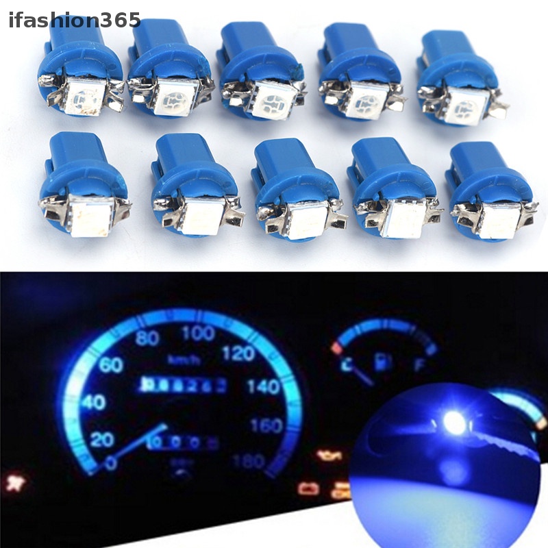 10 Đèn LED T5 B8.5D Gắn Bảng Điều Khiển Xe Hơi ifashion365