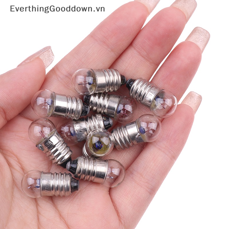 Everthinggooddown 10 Bóng Đèn Tròn Mini 0.3A 2.5V