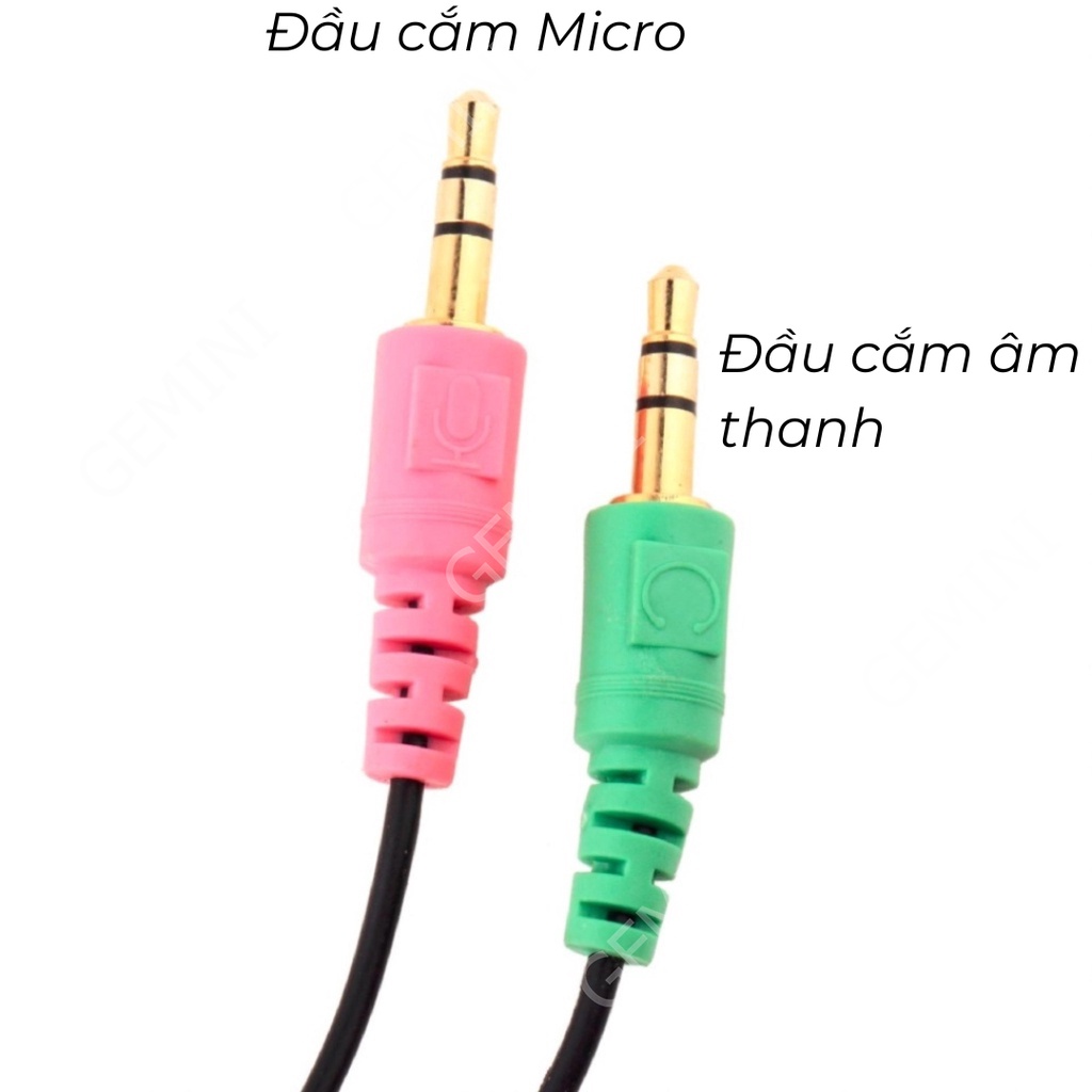 Dây Cáp Âm Thanh Chia Cổng 3.5mm Cái Ra 2 Cổng Jack 3.5mm Đực mã 1RA2 Gemini Shop