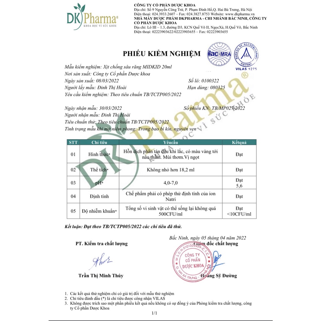 Xịt chống sâu răng, Midkid xanh, midkid đỏ, midbos, Tinh dầu tỏi diệp Chi