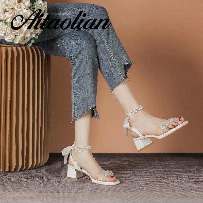 Xăng đan Da Mũi Vuông Đế Dày 5cm Thời Trang Cho Nữ Màu Sắc