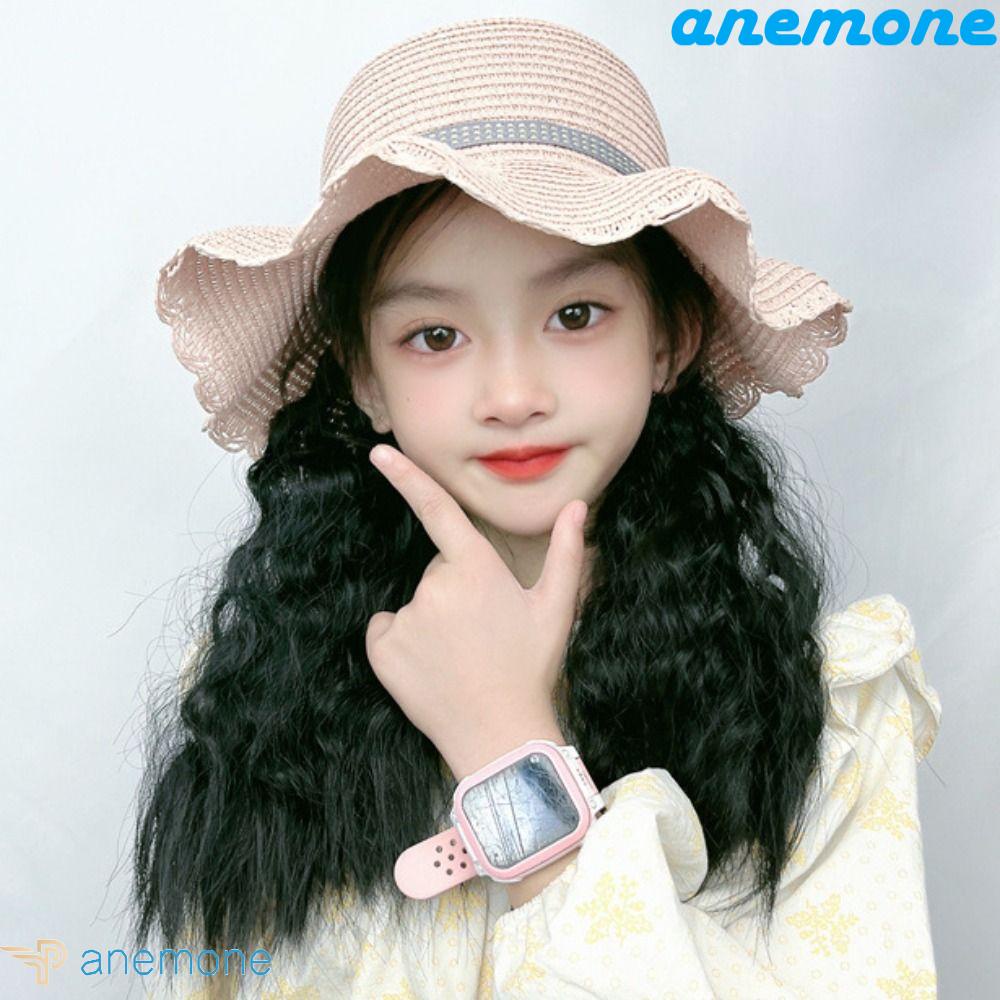 Bộ Tóc Giả Dài Kiểu Gợn Sóng Tự Nhiên Bằng Sợi Tổng Hợp Chịu Nhiệt Chất Lượng Cao Cho Bé Gái