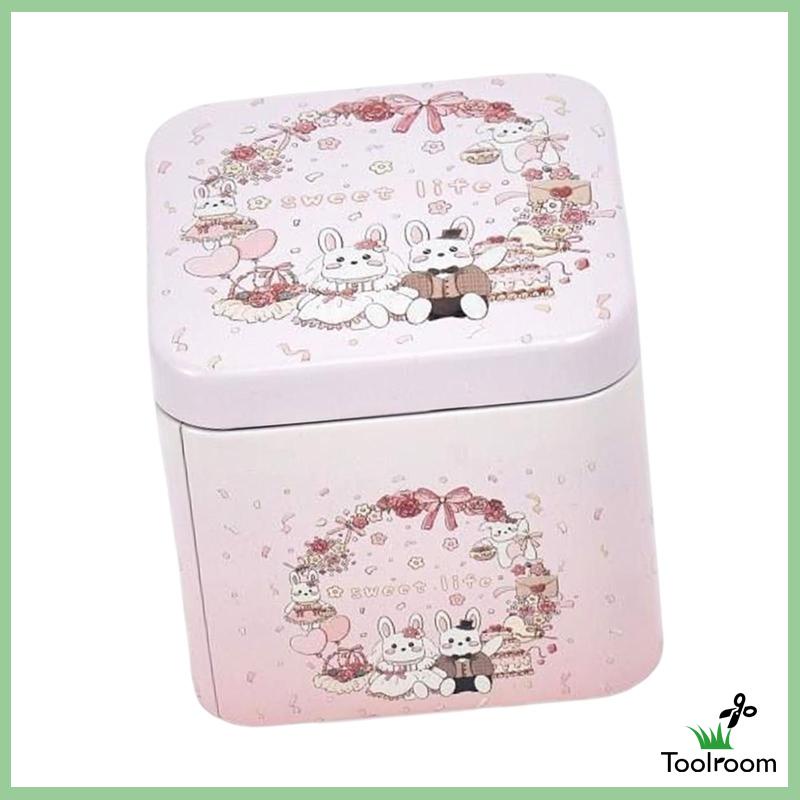 Hộp Thiếc Hình Vuông Đựng Kẹo / Thực Phẩm Có Nắp DIY