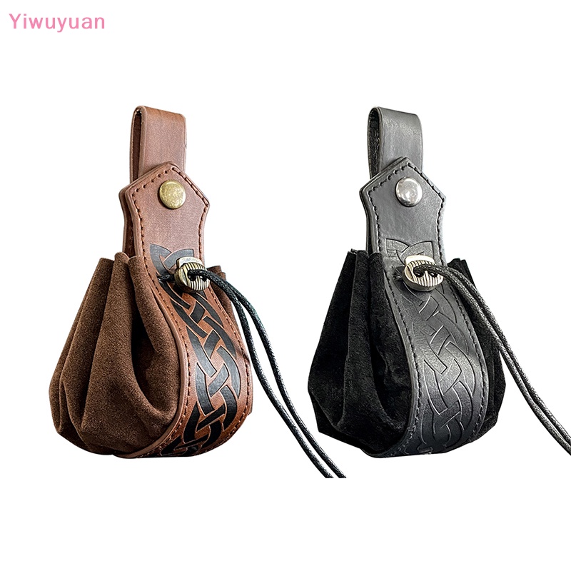 < Yiwuyuan > Túi Dây Rút Đựng Tiền Xu Celtic Viking Phong Cách Steampunk Hóa Trang Mới Cho Nam Và Nữ
