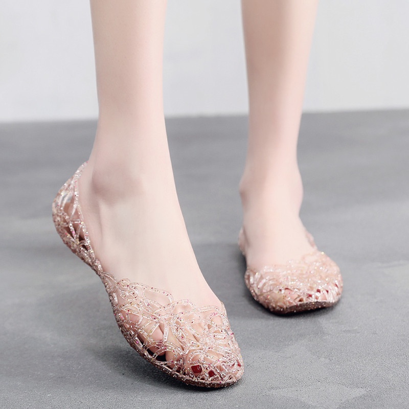 Xăng đan Đế Bằng Thiết Kế Lưới Thoáng Khí Thời Trang Đi Biển Mùa Hè Hàng Mới Dành Cho Nữ