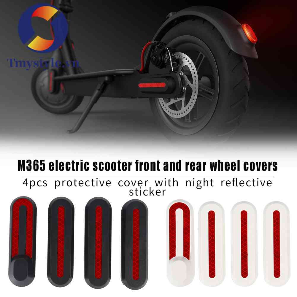 Bộ 4 Miếng Dán Phản Quang Bảo Vệ Bánh Xe Scooter Điện M365