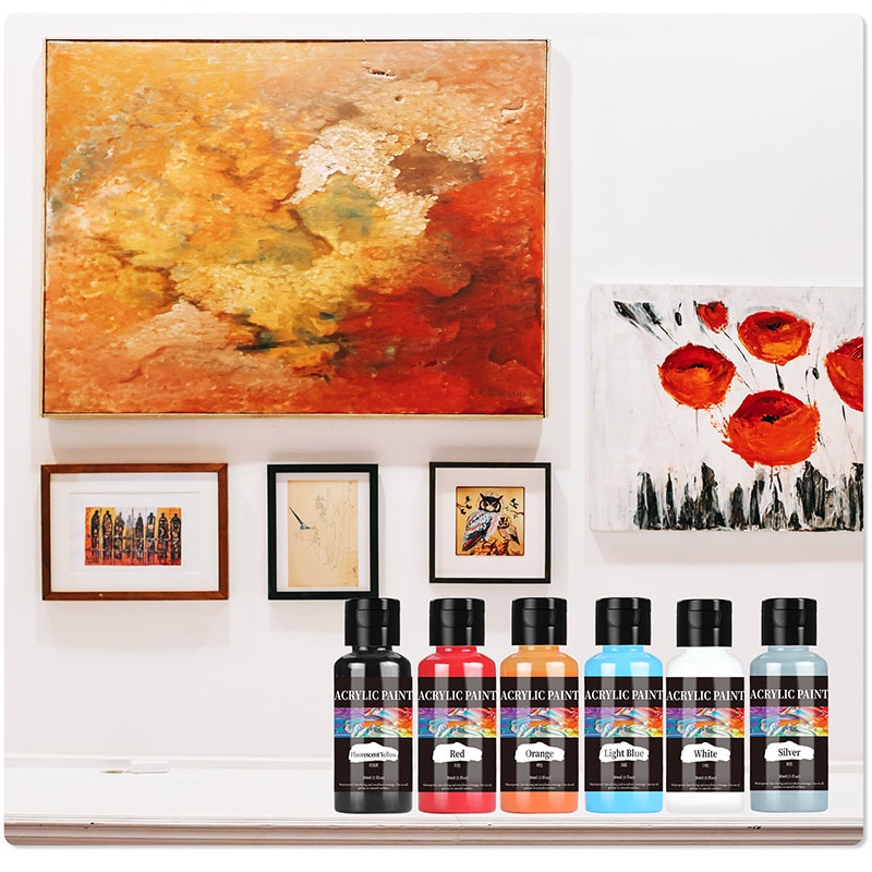 30ml sơn acrylic màu chai ống acrylic sơn bộ vải may mặc sơn da phong phú DIY sắc tố