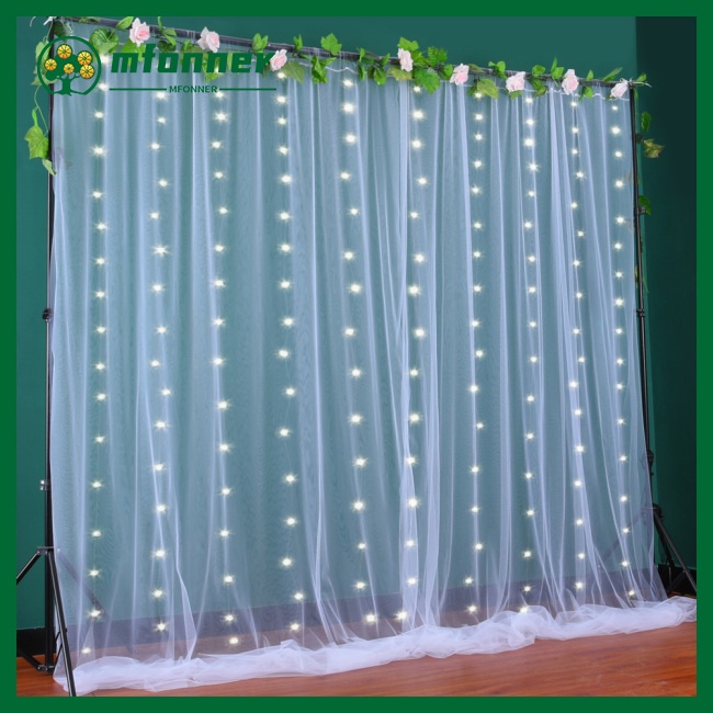 Set 2 Tấm Vải Phông Nền Chụp Ảnh Đám Cưới Kèm Đèn