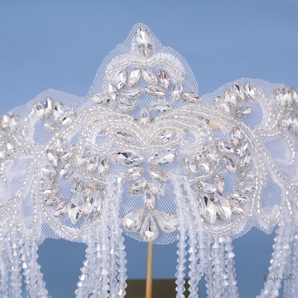 Cài Tóc Hình Vương Miện Đính Đá Phong Cách Retro