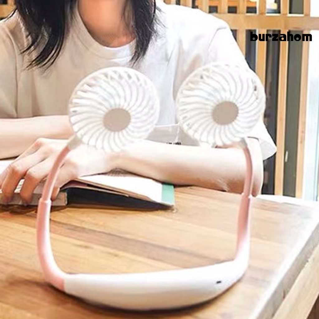 Quạt Điện Đeo Cổ Bằng ABS Thân Thiện Với Làn Da Thoải Mái Có Thể Uốn Cong Dùng Khi Đi Du Lịch