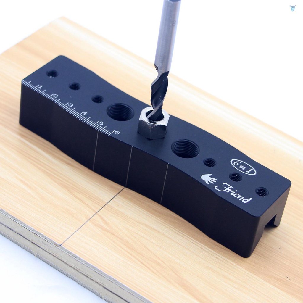 Dụng Cụ Định Vị Mũi Khoan Gỗ 6 Trong 1 Đa Năng Tiện Dụng DIY