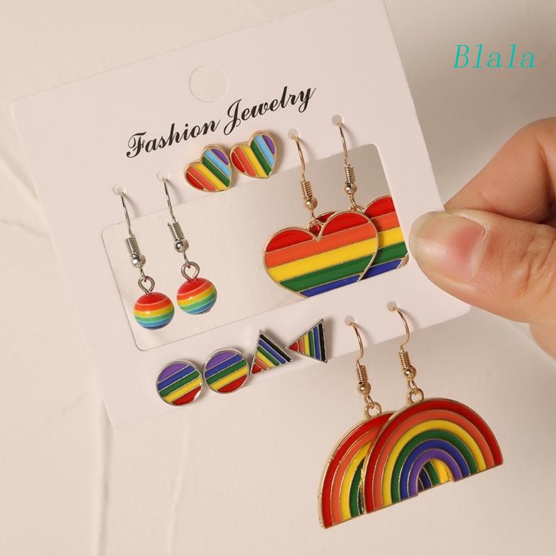 Blala Bông Tai Hình Cầu Vồng Thời Trang Gợi Cảm