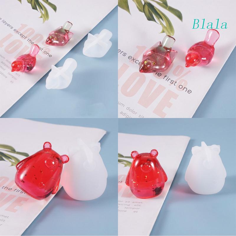 Khuôn Nhựa UV Làm Mặt Dây Chuyền Thủ Công 3D Hình Chim Gấu / Chim Để Bàn Trang Trí