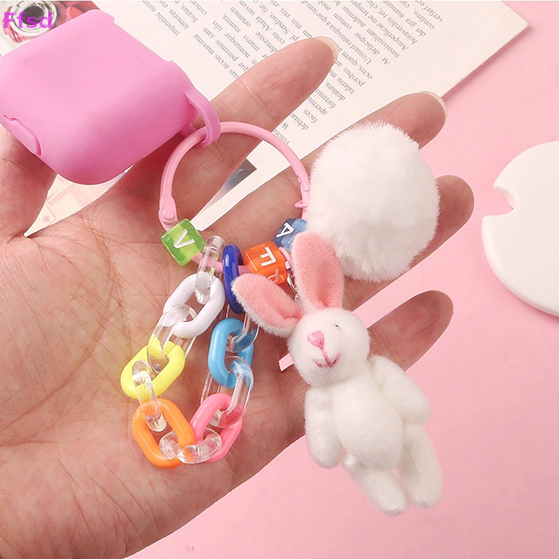 {Ffsd} Móc Khóa Thỏ Bông Hoạt Hình Dễ Thương Trang Trí Ba Lô / Ô Tô * Bán Chạy