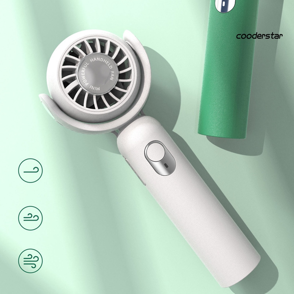 Quạt Làm Mát Cầm Tay 1200mAh Có Dây Đeo Đầu Lắc Tiếng Ồn Thấp Có Thể Sạc Lại Bằng Cổng USB
