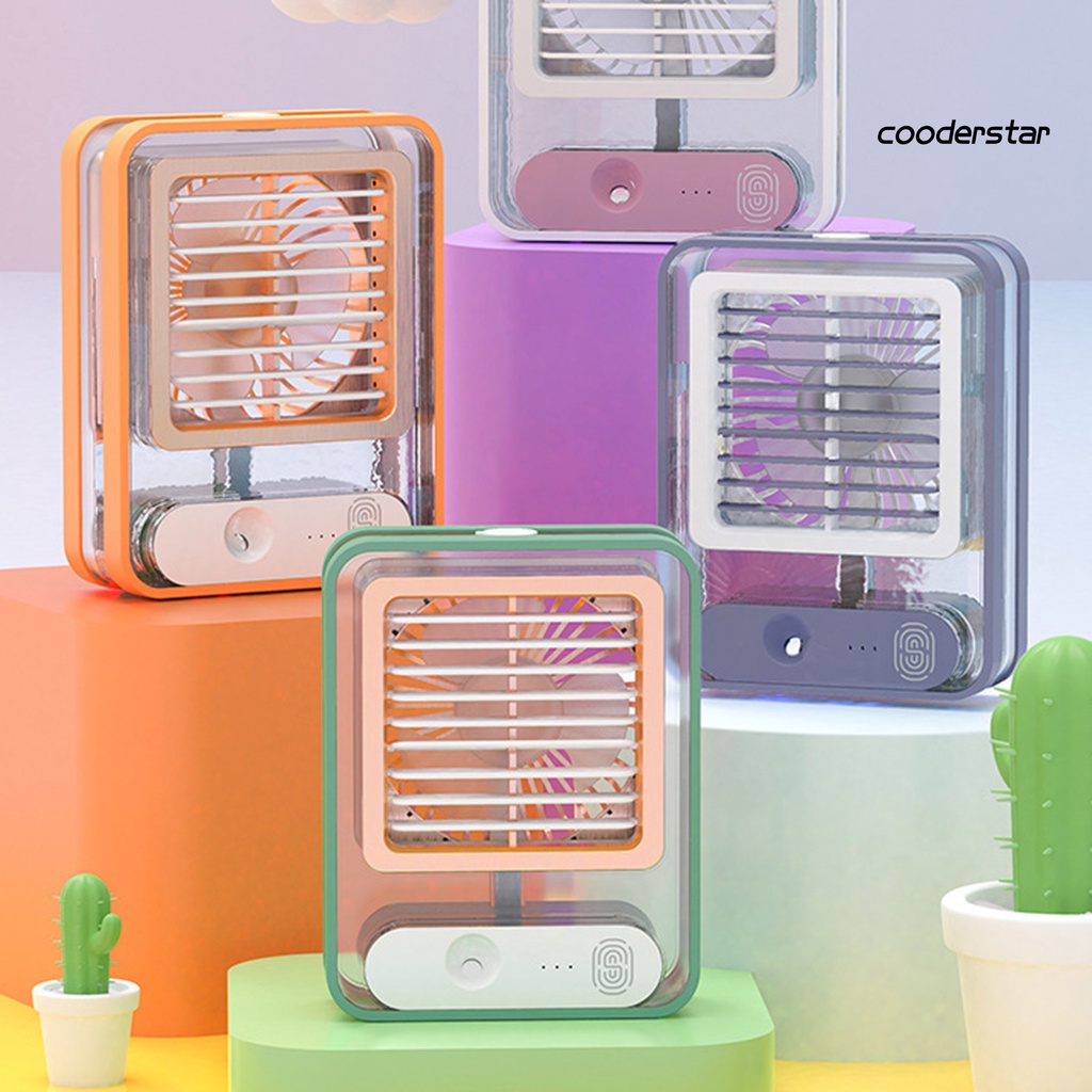 Quạt Làm Mát 3 Cánh 3 Lưỡi Siêu Âm Đèn Ngủ Nhiều Màu Sắc 2 Trong 1 Có Thể Sạc Lại Dùng Trong Văn Phòng