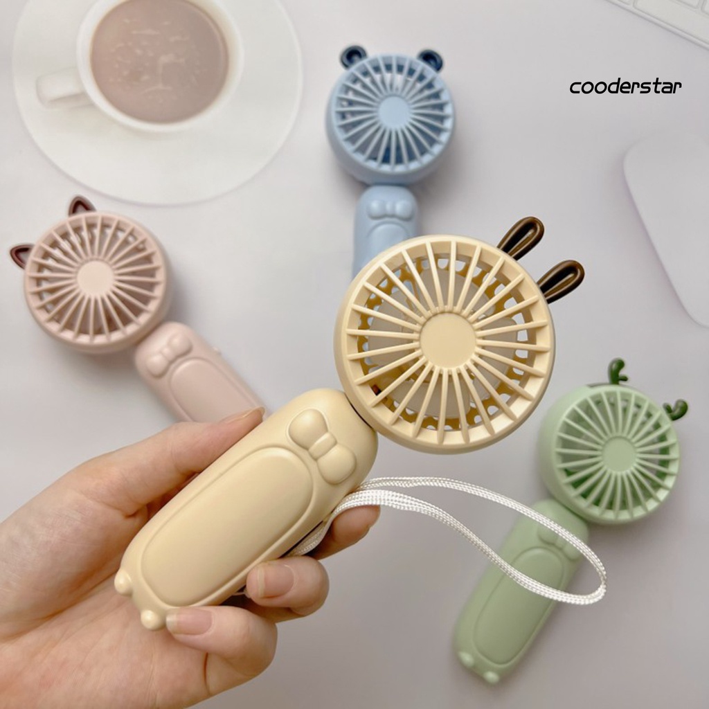 1 Bộ Quạt Cầm Tay 3 Bánh Răng Chuyển Đổi 2 Tốc Độ Gió 4 Cánh Sạc USB 90 Độ Gấp Gọn Dành Cho Trường Học