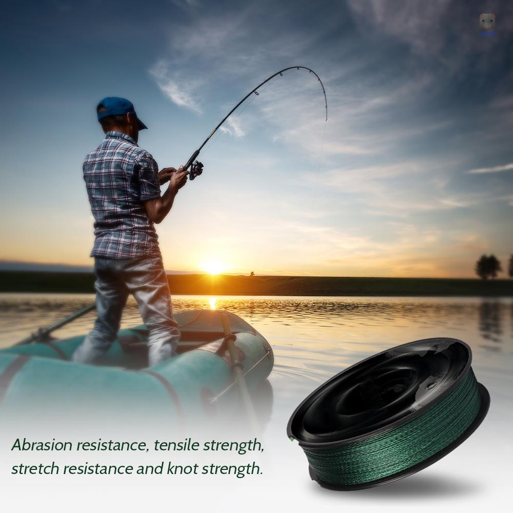 Cuộn Dây Câu Cá Bện 4 Sợi 100M 12-80LB Bằng PE Siêu Bền Chống Mài Mòn