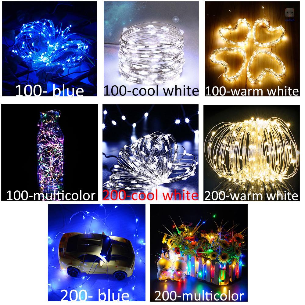 Dây Đèn Led Nhiều Màu Sắc Dùng Trang Trí Sân Vườn / Tiệc Giáng Sinh