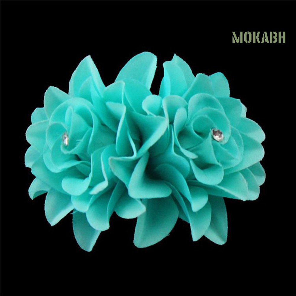 Kẹp Tóc Hình Hoa Đính Đá Hai Lớp Thời Trang Cho Nữ