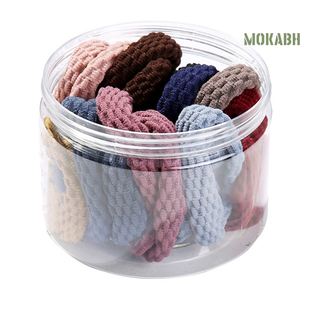 Bộ 20 Dây Cột Tóc Co Giãn Nhiều Màu Sắc Thời Trang Cho Nữ