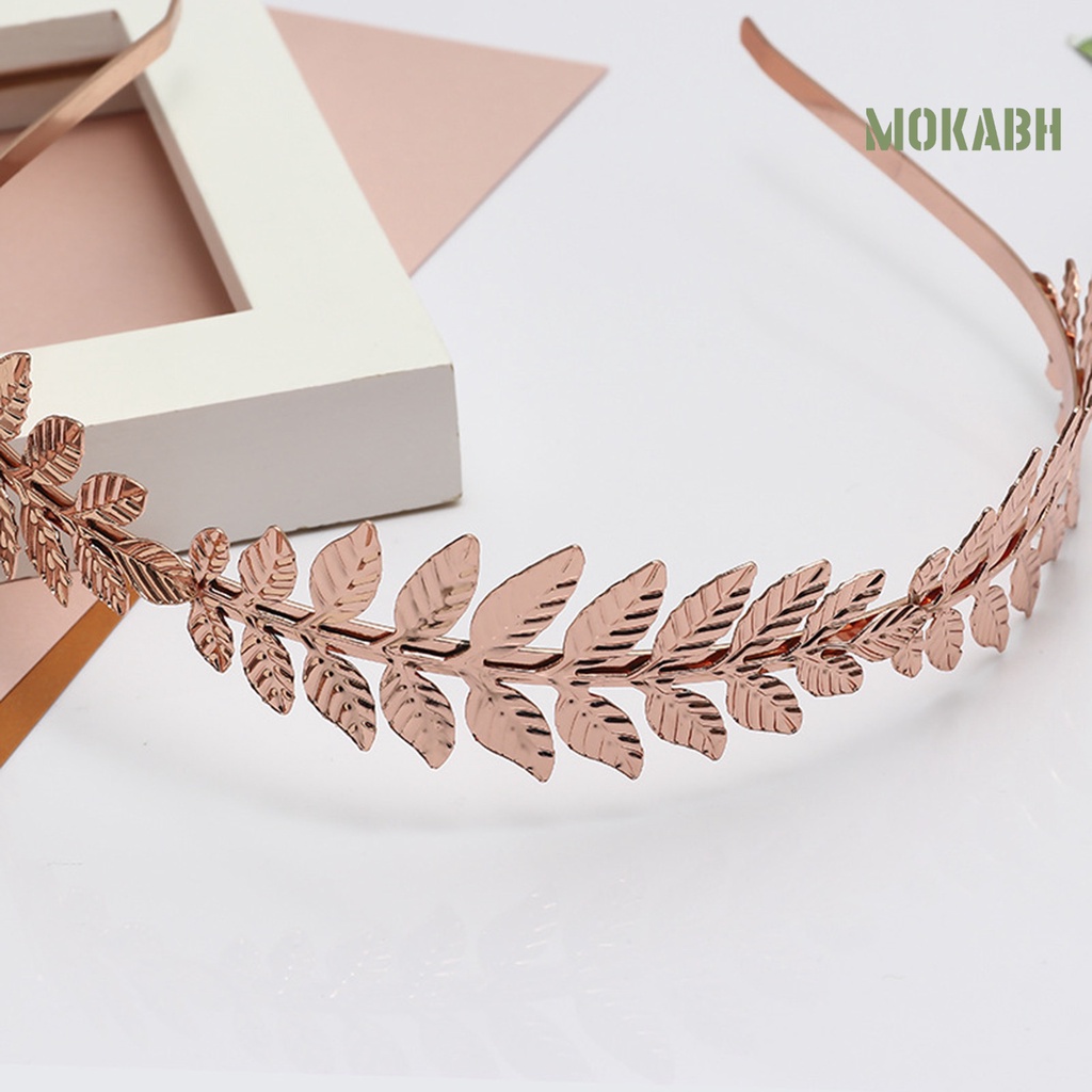 Băng Đô Cài Tóc Hình Cành Lá Lâu Trôi Không Phai Cho Cô Dâu