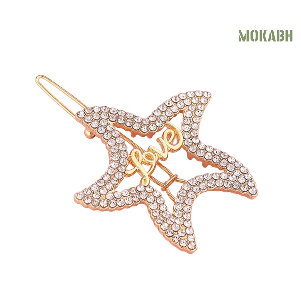 Kẹp Tóc Chống Trượt Đính Đá Lấp Lánh Tinh Tế