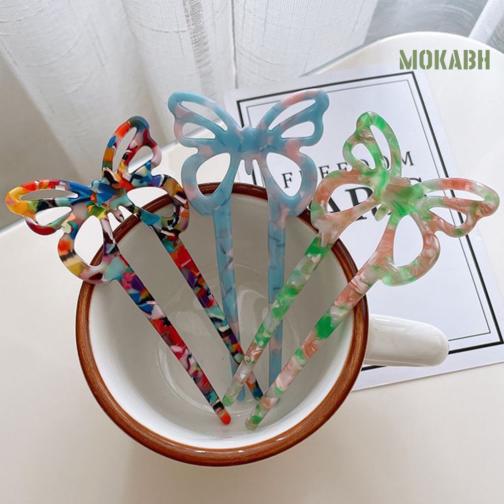 Trâm Cài Tóc Hình Chữ U Màu Sắc Hổ Phách Thanh Lịch Dành Cho Nữ