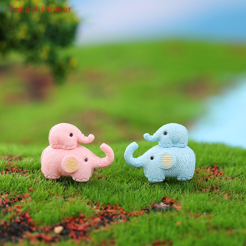 Mô Hình Voi Mini Dễ Thương Dùng Trang Trí Tiểu Cảnh Sân Vườn