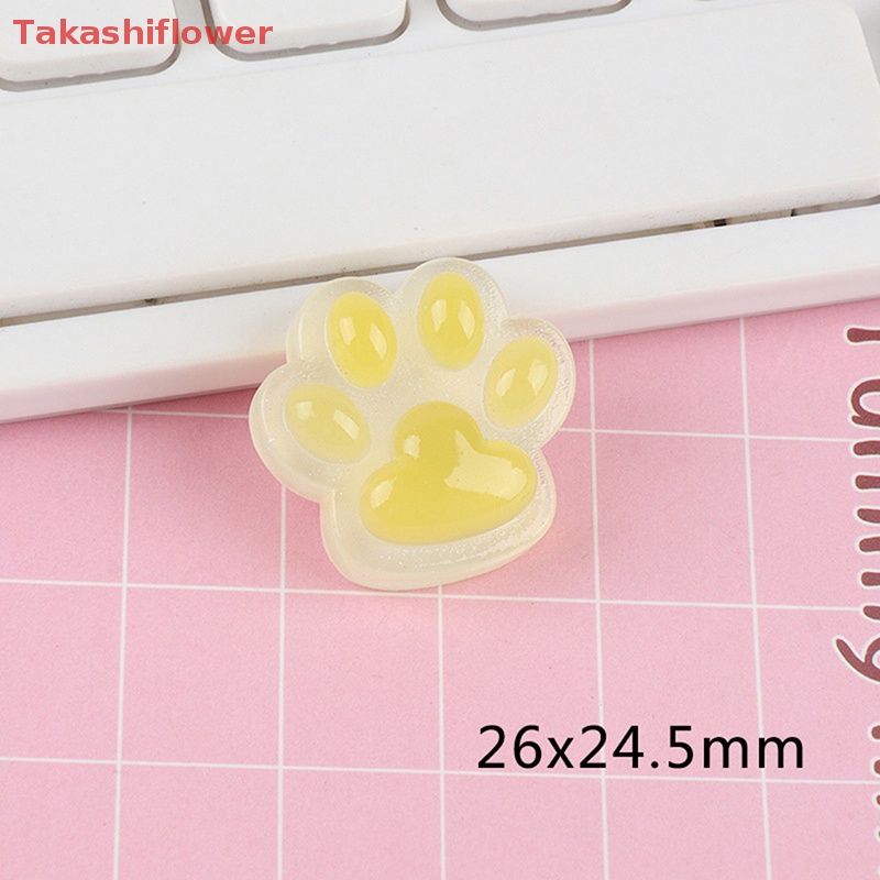 Bộ 5 Móng Vuốt Mèo Dạ Quang Bằng Nhựa Resin Màu Sắc Ngẫu Nhiên DIY