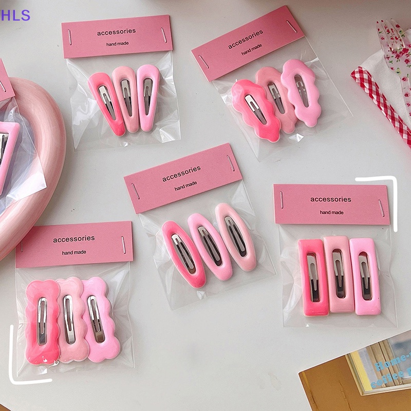 Set 3 Kẹp Tóc Màu Gradient Thời Trang Cho Nữ