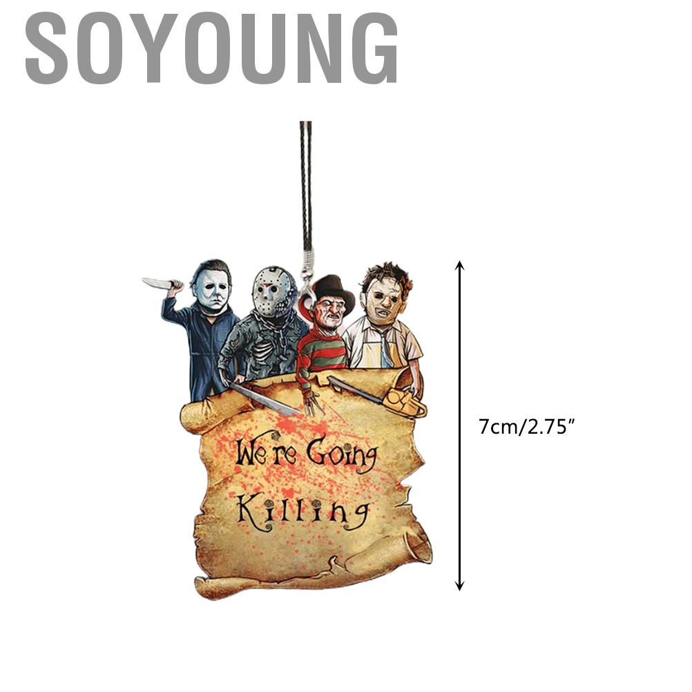 Soyoung [Yue Xinghui] (Processed Intellectual Property) 1PCS Halloween Horror Dwarf Pendant Car Rearview Mirror Acrylic 15