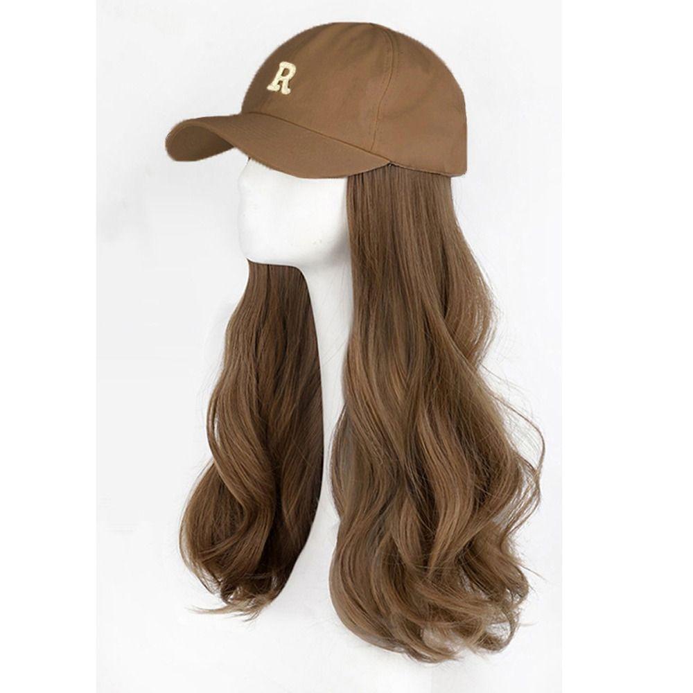 Tóc Giả Khaki Dài Xoăn Tự Nhiên Thoáng Khí Màu Nâu Của VANES1