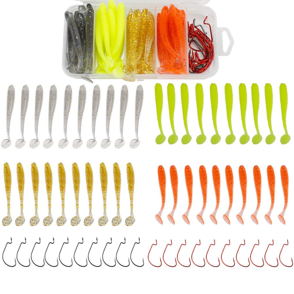 Set 60 Mồi Câu Cá Nhân Tạo Chống Va Chạm Có Móc Xoay Tiện Dụng