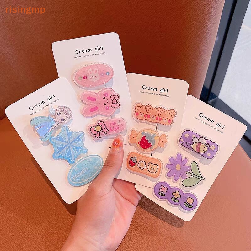 Set 3 Kẹp Tóc Hoạt Hình Xinh Xắn Cho Bé Gái