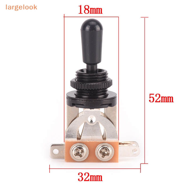 Công Tắc Chuyển Đổi 3 Chiều Cho Đàn Guitar Điện Kèm Núm Vặn Màu Đen