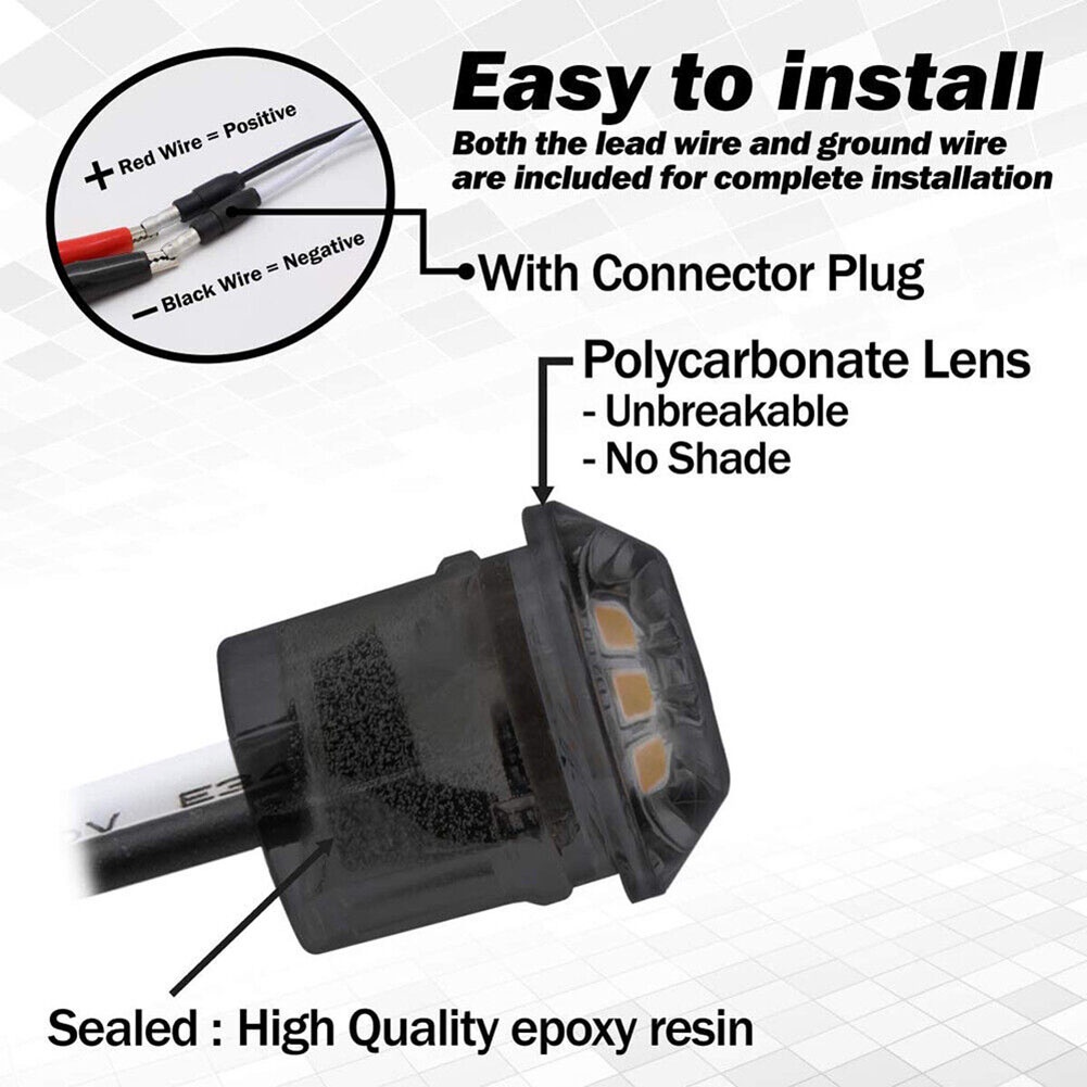 Bộ 10 Đèn LED 12V Màu Tím Chống Thấm Nước Và Bền Cho Xe Tải