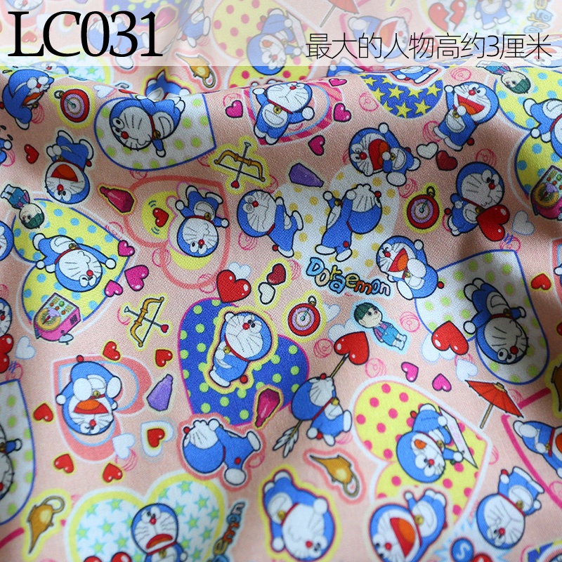 Vải Cotton Họa Tiết Mèo Hoạt Hình Dùng May Vá Thủ Công DIY