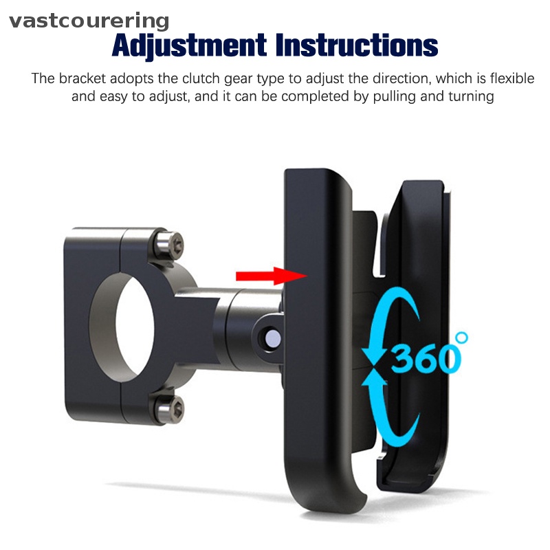 Giá Đỡ Điện Thoại / GPS / Gương Chiếu Hậu Bằng Hợp Kim Nhôm Chất Lượng Cao Gắn Tay Lái Xe Đạp