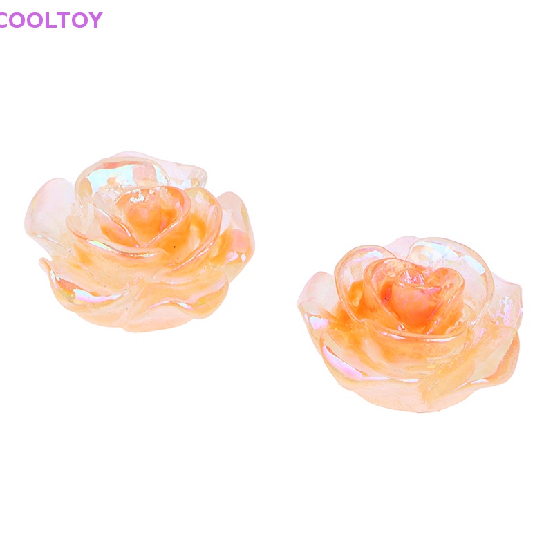 Bộ 2 Mô Hình Hoa Hồng Dạ Quang Mini Bằng Nhựa Resin Trang Trí Nhà Cửa Sân Vườn DIY