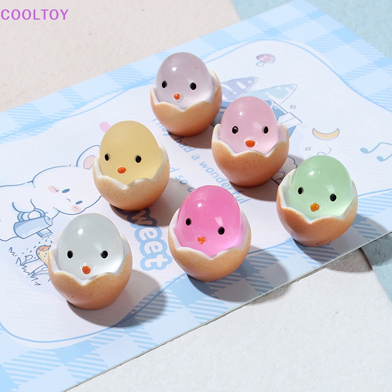 Set 6 Đồ trang trí Động Vật Bằng Nhựa Phát Quang Dễ Thương Trang Trí Nhà Búp Bê