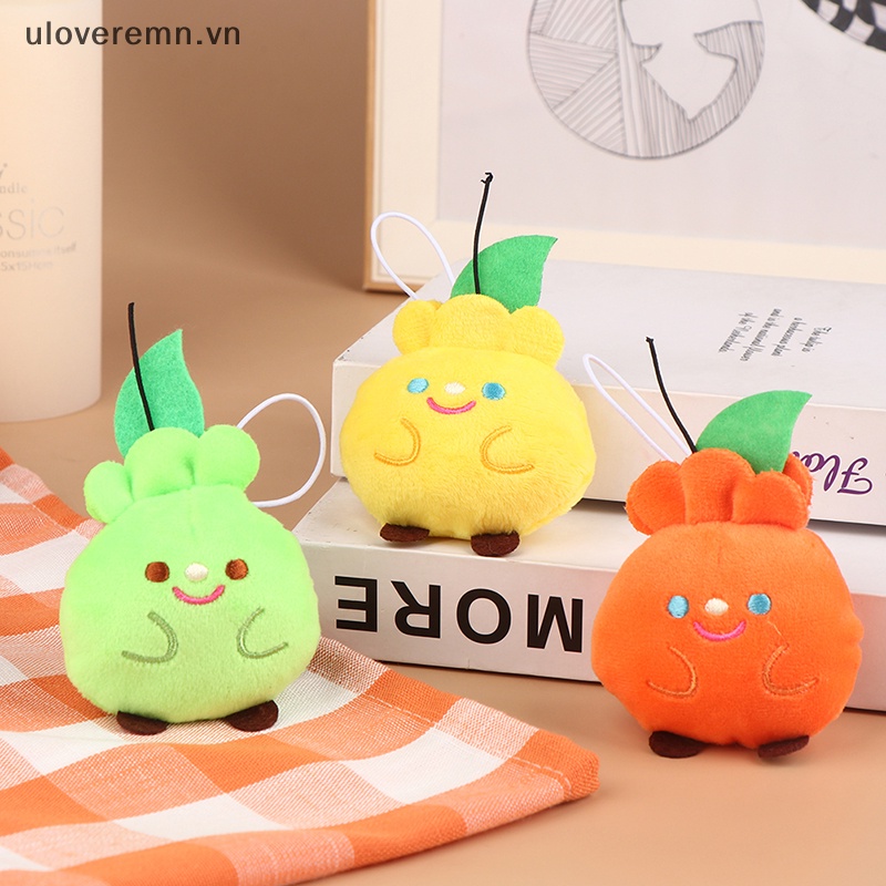 1 Búp Bê Nhồi Bông Hình Trái Cây Hoạt Hình Đáng Yêu Trang Trí Ba Lô / Móc Khóa