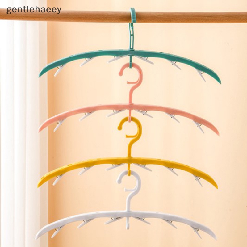 Móc Nhựa 6 Kẹp Phơi Vớ Chống Gió Tiện Dụng