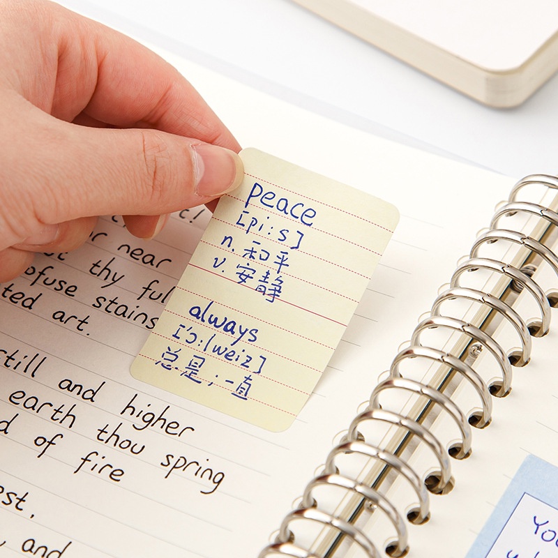 Set 100 Tờ / 250 Tờ Giấy Ghi Chú Dạng Kéo Độ Dính Cao Sáng Tạo Cho Học Sinh