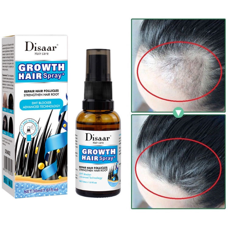 Tinh Chất Thảo Dược Kích Thích Mọc Tóc và Phục Hồi Hư Tổn Từ Sâu Bên Trong Disaar Growth Hair Spray